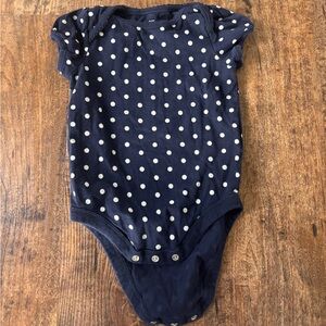GAP Navy Blue Polka Dot Baby Bodysuit